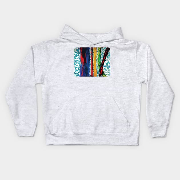 Rainbow Eucalyptus Kids Hoodie by vouch wiry